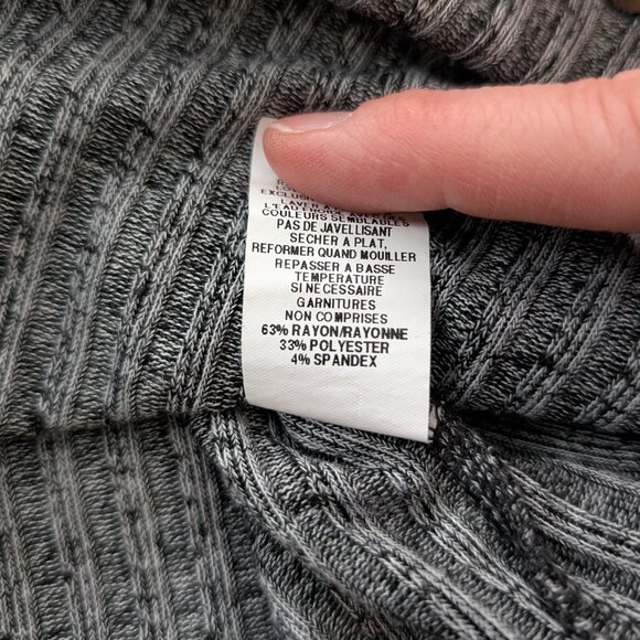 Cropped ribbed crewneck top grey size XS - Picture 13 of 13